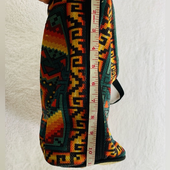 Boho Western Aztec Woven Colorful Shoulder Bag - Picture 6 of 7